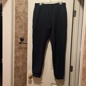 Lululemon Mens Textured Joggers-Navy-Size Large